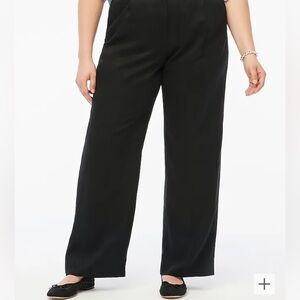 J. Crew  Wide-leg Ponte Pant in Black Sz 16 Trousers EUC